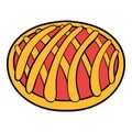 Cherry pie icon cartoon Royalty Free Stock Photo