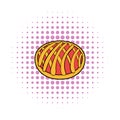 Cherry pie icon, comics style Royalty Free Stock Photo