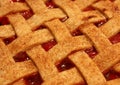 Cherry Pie with Lattice Top Royalty Free Stock Photo