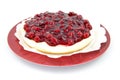 Cherry pie on plate Royalty Free Stock Photo