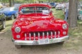 Cherry Red 1950 Merc front view Royalty Free Stock Photo