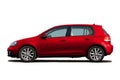 Cherry red hatchback Royalty Free Stock Photo