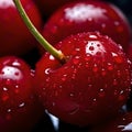 Cherry, red juicy. cherries background.