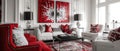 Cherry Red Love Energizing Red Accents Complement Timeless Black And White