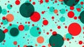 Cherry Red and Mint Green Retro Pop Art Pattern Bold and Vibrant