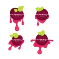 Cherry season, vector collection of labels, logo, stickers and emblems Royalty Free Stock Photo