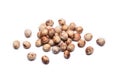 Cherry seeds on white background