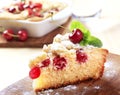Cherry sponge cake Royalty Free Stock Photo