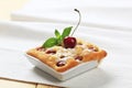 Cherry sponge cake Royalty Free Stock Photo