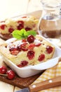 Cherry sponge cake Royalty Free Stock Photo