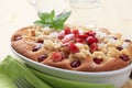 Cherry sponge cake Royalty Free Stock Photo