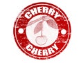 Cherry stamp Royalty Free Stock Photo