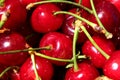 Cherry sweet red fresh fruit texture as background. Royalty Free Stock Photo