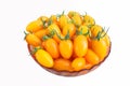 Yellow fresh cherry tomato with white background Royalty Free Stock Photo
