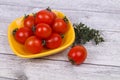 Cherry tomato in the bowl Royalty Free Stock Photo