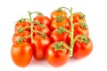 Cherry tomato bunch closeup isolated on white background Royalty Free Stock Photo