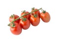 Cherry tomato bunch closeup isolated on white background Royalty Free Stock Photo