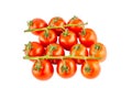 Cherry tomato bunch closeup isolated on white background Royalty Free Stock Photo