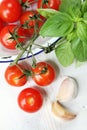 Cherry Tomatoes Basil and Garlic Royalty Free Stock Photo