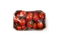 Cherry Tomatoes box Isolated on White Background