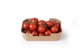 Cherry Tomatoes box Isolated on White Background