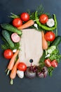 Cherry tomatoes on a branch, cucumber, parsley Royalty Free Stock Photo