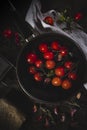 Cherry tomatoes freshly picked Royalty Free Stock Photo