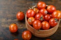 Cherry tomatoes harvest Royalty Free Stock Photo