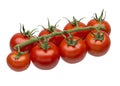 Cherry tomatoes isolated over white background