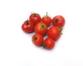 Cherry tomatoes in isolated white background Royalty Free Stock Photo