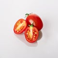 Cherry tomatoes  isolated on a white white background Royalty Free Stock Photo
