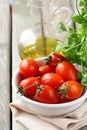 Cherry tomatoes, olive oil and parsley Royalty Free Stock Photo