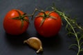 Cherry tomatoes and rosemary, garlic