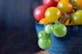 Cherry tomatoes of three colors Royalty Free Stock Photo