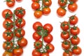 Cherry tomatoes on a white background