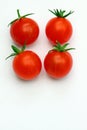 Cherry tomatoes on a white background Royalty Free Stock Photo