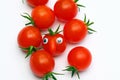 Cherry tomatoes on a white background Royalty Free Stock Photo