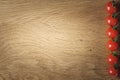 Cherry tomatoes on a wooden background