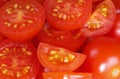 Cherry Tomatoes With Yellow Seeds Closeup