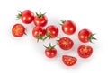 Cherry Tomatos isolated on white top view Royalty Free Stock Photo