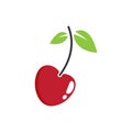 Cherry vector icon Royalty Free Stock Photo