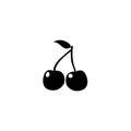 Cherry vector icon vector illustration Royalty Free Stock Photo