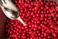 Cherry washing.  Sweet cherry washing in the kitchen sink Royalty Free Stock Photo