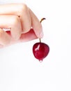 cherry with water drop Royalty Free Stock Photo