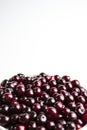 Cherry on a white background, a beautiful screensaver on your phone, a web article about cooking and the benefits of