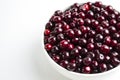 Cherry on a white background, a beautiful screensaver on your phone, a web article about cooking and the benefits of