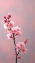 Cherry blossom flower copy space blurred background Royalty Free Stock Photo