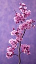 Cherry blossom flower story wallpaper blurred background Royalty Free Stock Photo