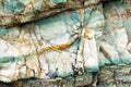 Chert layers closeup at Rainbow Rock, Oregon Royalty Free Stock Photo