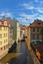 Chertovka River in Prague Royalty Free Stock Photo